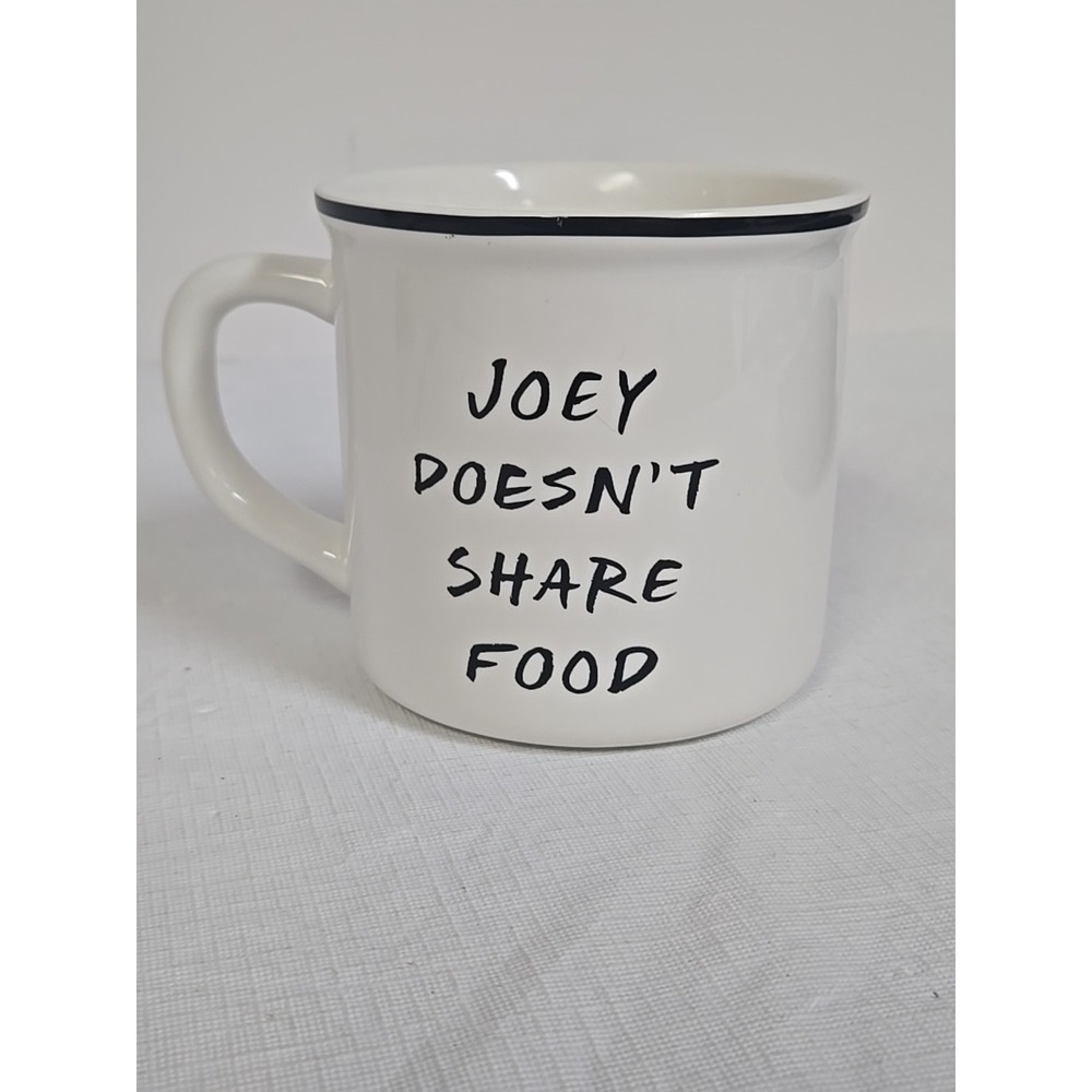 Pottery Barn Friends Mug Ceramic Coffee Cup Joey Doesn't Share Food - Picture 2 of 6